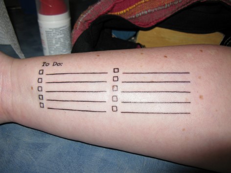 You could tattoo your To-do list on your arm - OR simply use our free online trip advice! 