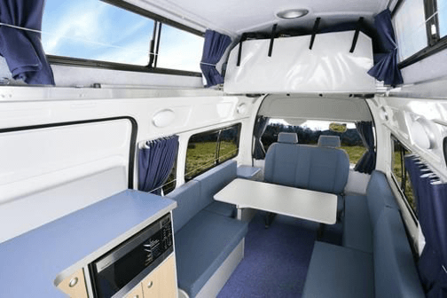 Comfortable living room in this campervan