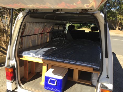 Ex rental campervan for sale with big double bed