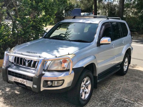 Used Toyota Prado for sale front view with bullbars in fantastic condition