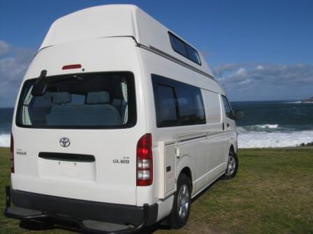 Toyota Hiace Automatic campervan rear view