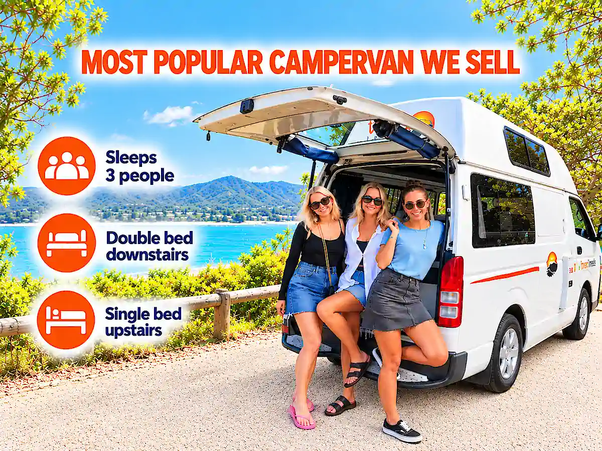 Most Popular Toyota Hiace Campervan we sell at Travelwheels Campervans in Sydney