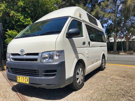 Cheap Ex-Rental Toyota Campervan for Sale - front passenger side view