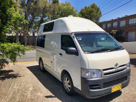 Cheap Ex-Rental Toyota Campervan for Sale - front driver side view