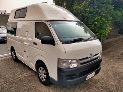 Stickers removed from our Toyota hiace campervans for sale in nsw 