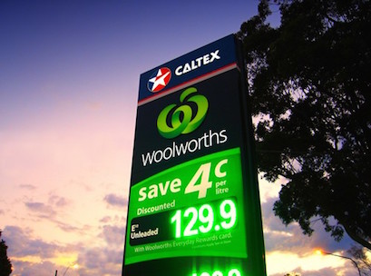 cheap fuel in Australia use supermarket voucher