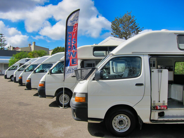 Range of used Campervans for sale at Travelwheels in Sydney