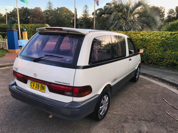 Toyta campervan for sale - rear side angle view