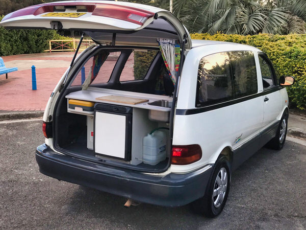 Toyota campervan for sale -view from the kitchen