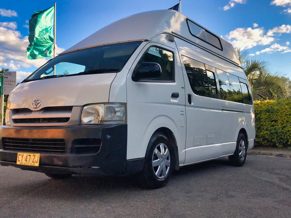 Used Toyota-Hiace Campervan for sale - automatic - front passenger side view