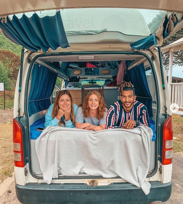 Toyota Hiace Campervan for sale - double bed big enough for three people