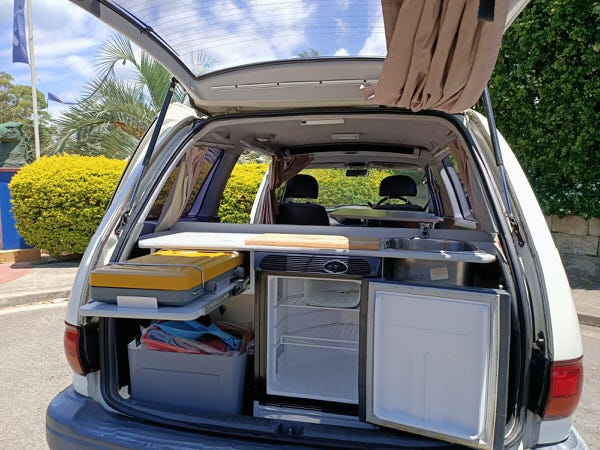Toyota 2 person campervan for sale - view of the kitchen area