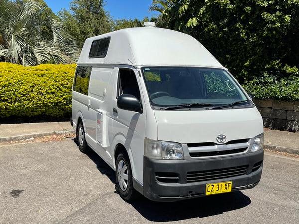 All stickers removed and super clean Toyota Hiace campervans for sale