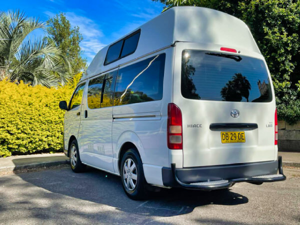 Toyota Hiace Campervan for sale in Sydney - Rear passenger side view 