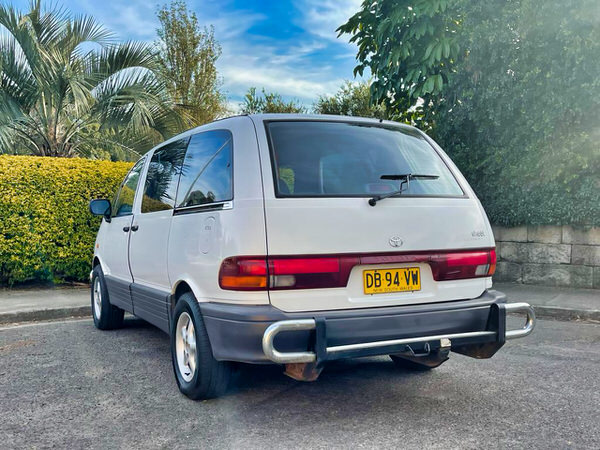 Toyota Tarago Campervans for sale Sydney - rear passenger side view of the campervan