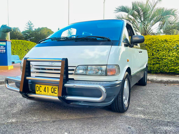 Small Toyota Campervan for Sale Sydney - Automatic 2 Person - view from front passenger side angle view