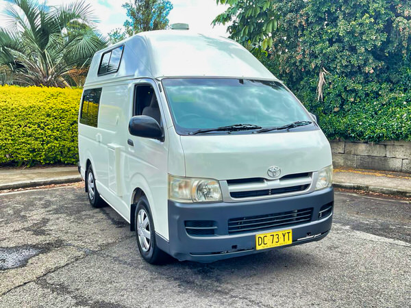 Used Toyota Campervans - clean and ready for sale - photo showing front drivers side angel view