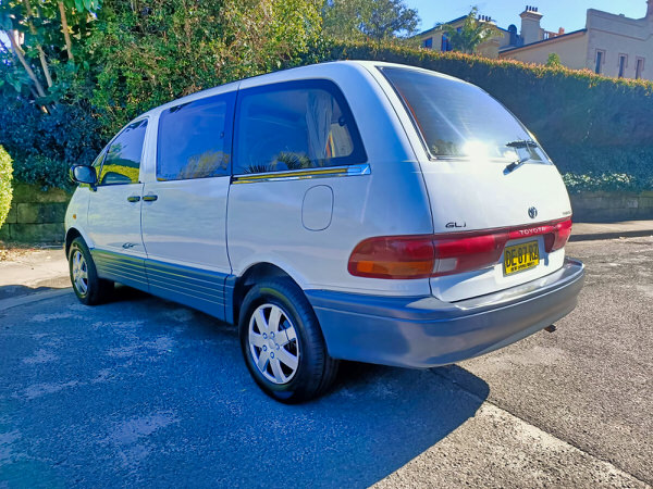 Toyota mini campervan for sale - photo showing the rear passengers side angle view