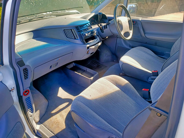 Automatic Toyota 2 Person campervan - photo showing the front cabin area and drives like a car, but sleeps like a campervan