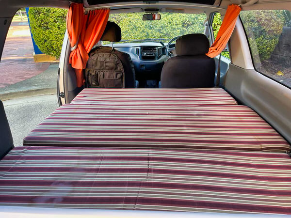 Toyota 2 Person Automatic Campervan - photo showing the size of the double bed