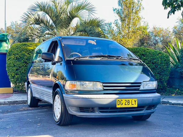 used toyota tarago campervans for sale - Automatic Model - photo showing the front drivers side angle view of the campervan