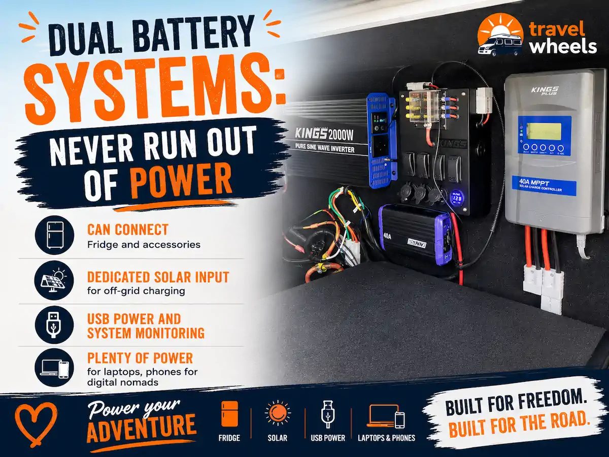We can install dual battery systems for 4x4s and campervan - Travelwheels Botany