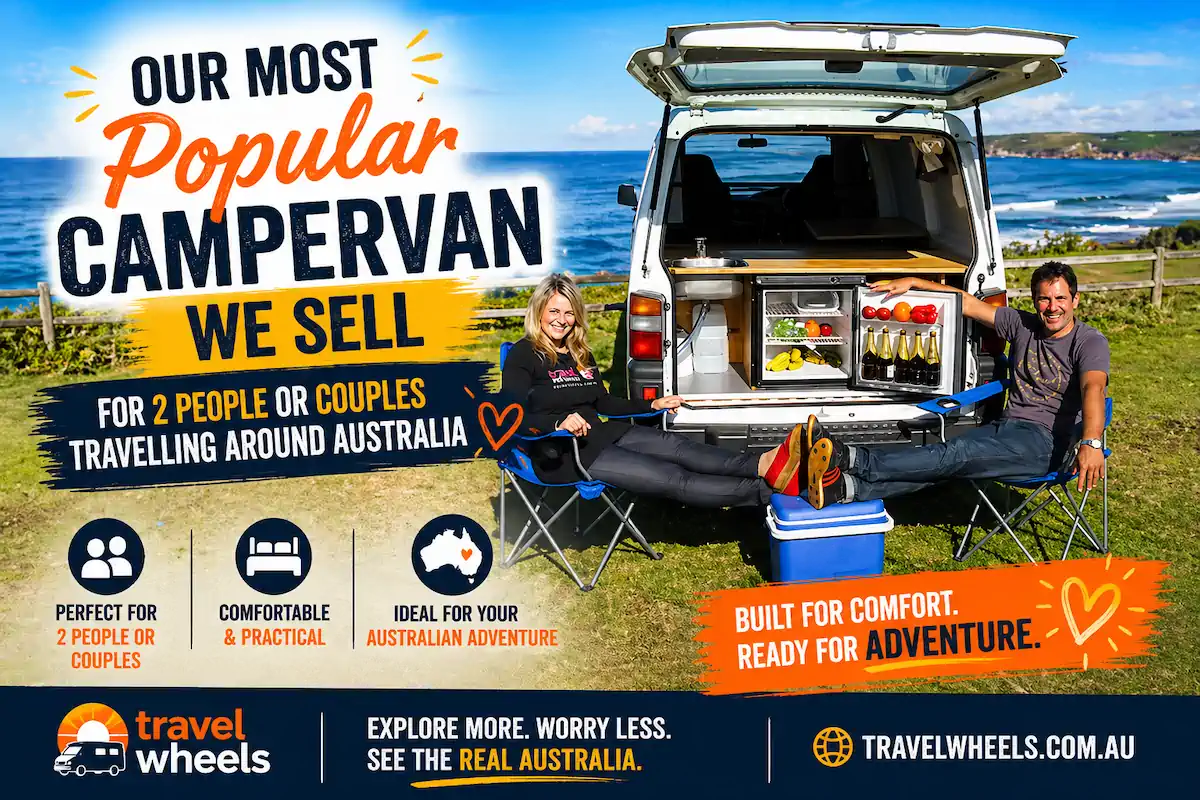 Most popular used 2 person campervan we hire or sell in Australia at Travelwheels in Sydney