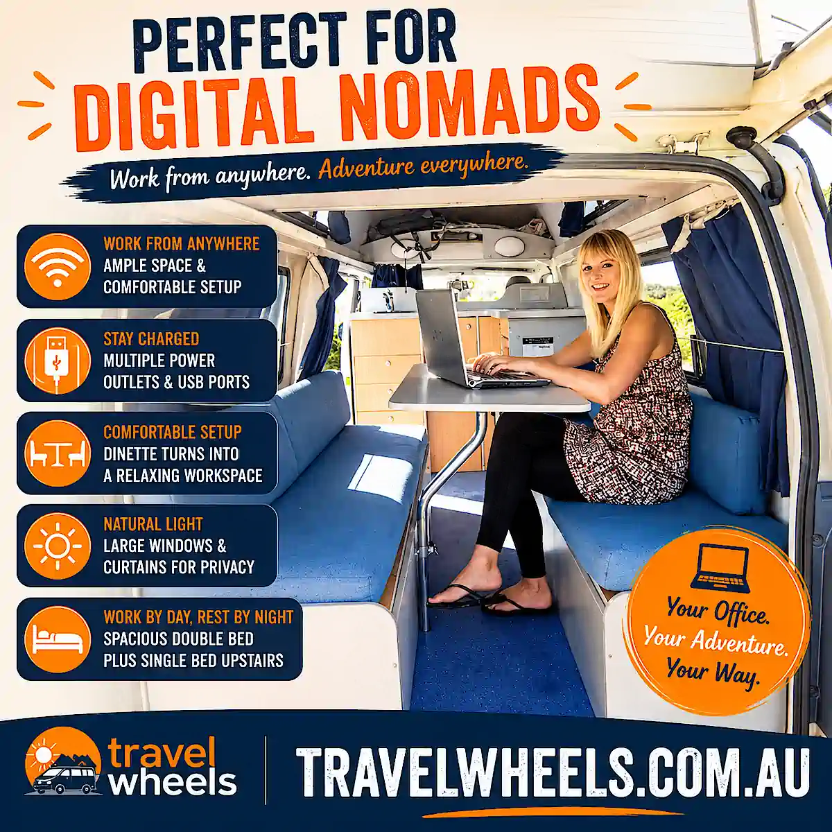 Best campervan for Digital Nomads in Australia - used Toyota Hiace Campervan with high roof