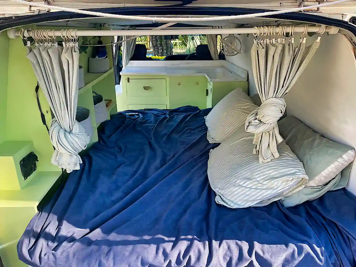 Toyota campervan for sale with big double bed in back