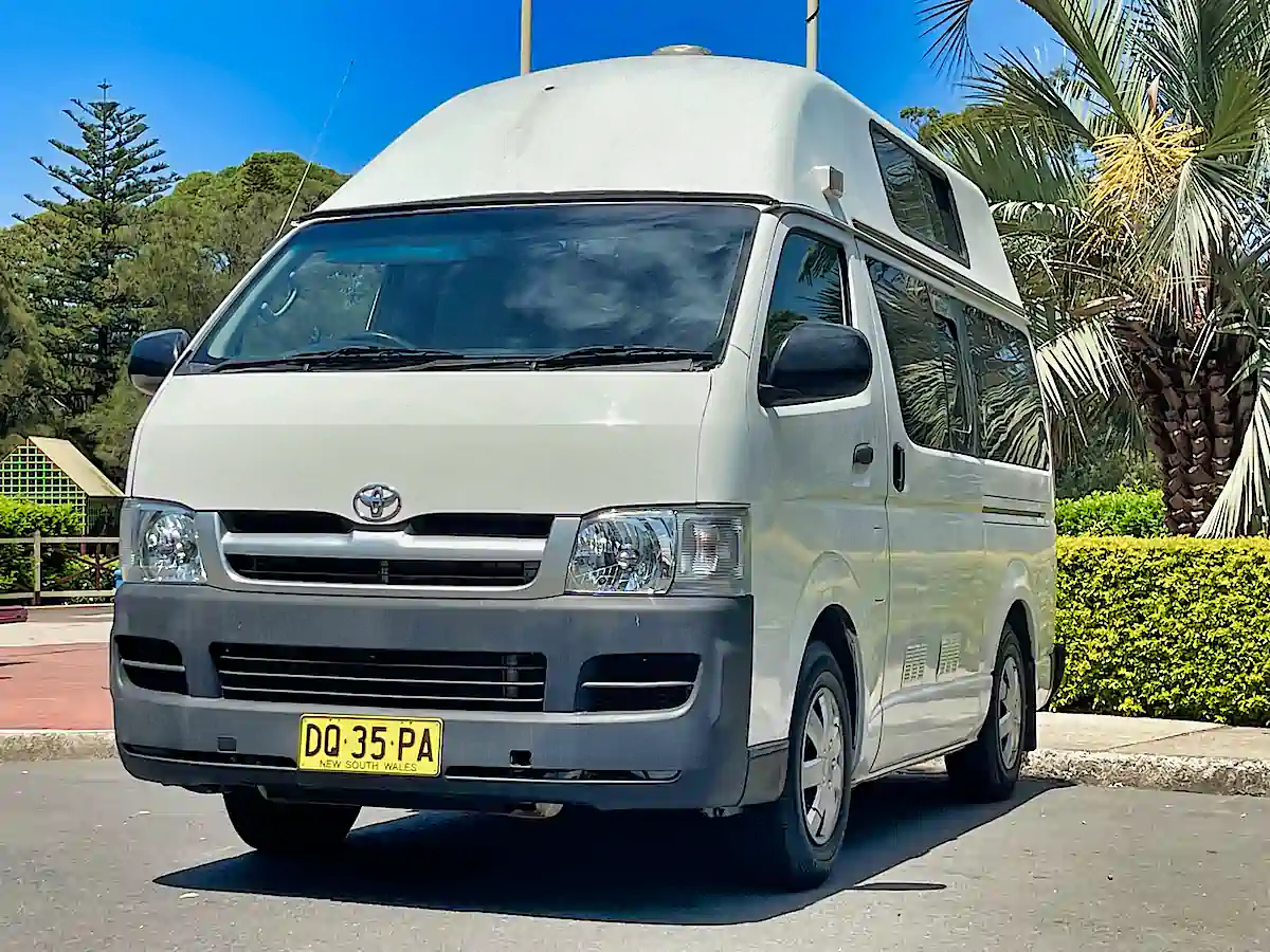 Toyota Hiace Campervan for Sale at Travelwheels Campervans Sydney - Front Passenger View