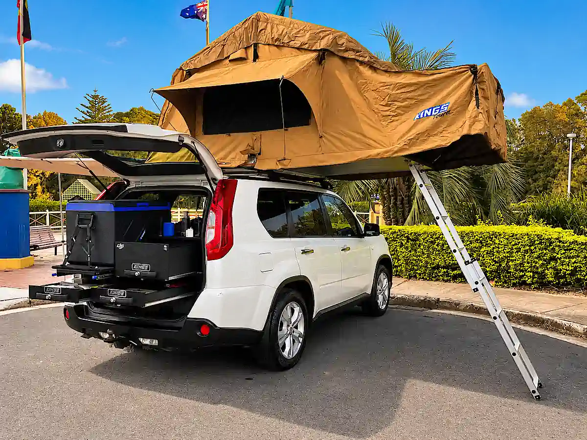 Roof top tent 4x4 for sale with pull out kitchen ready to travel Australia