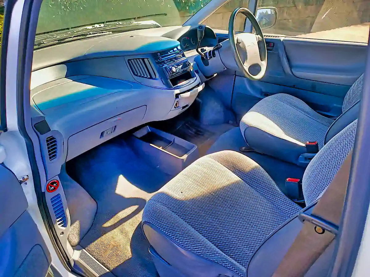 Used Toyota campervan for sale - view from the drivers seat