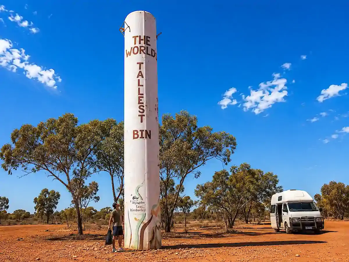 Big Things of Asutralia - Northern Territory - World's Tallest Bin - Kalagoorlie Boulder Western Australia