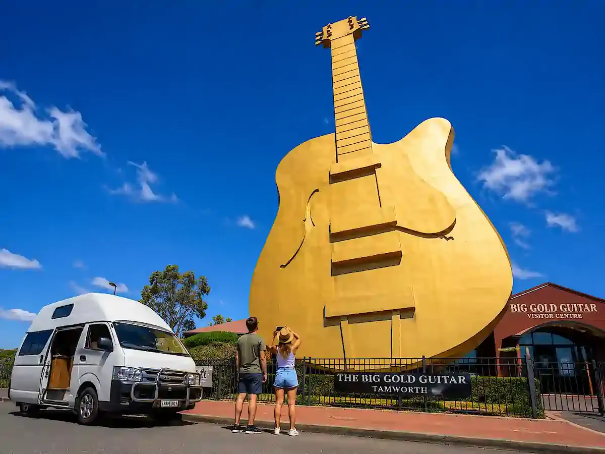 Customer photo of the big guitar NSW from Big Things of Australia series of images