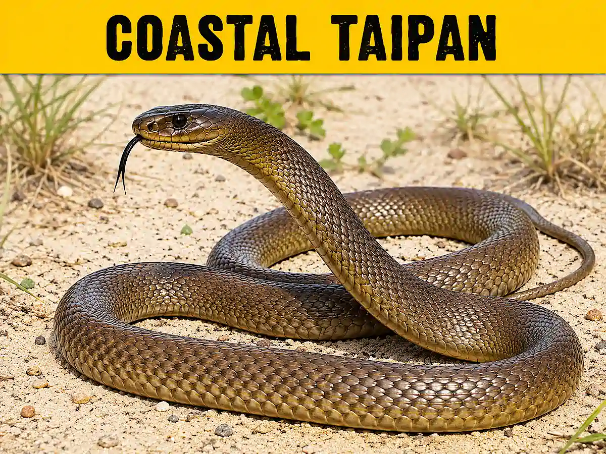 Coastal Taipan Snake - one of the most dangerous animals in Australia