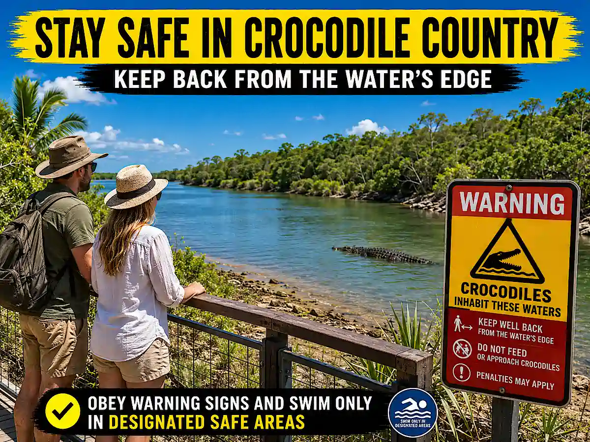 How to stay safe in Crocodile country in Australia - follow these rules