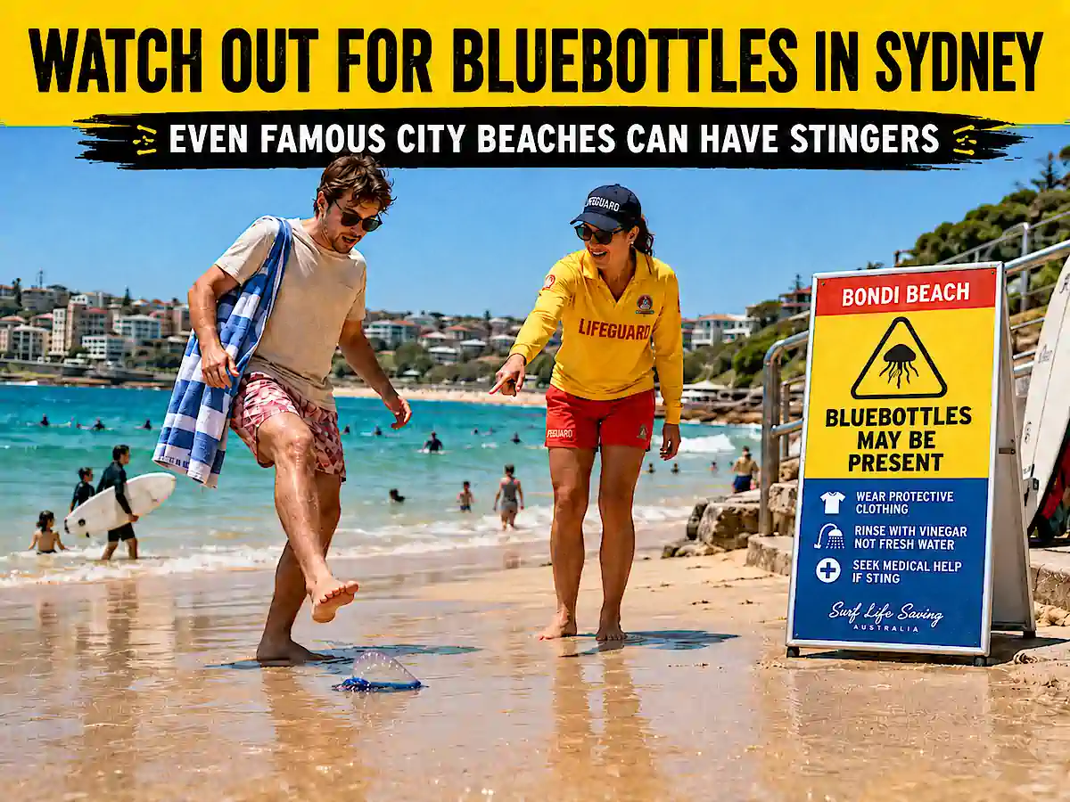 Watch out for Bluebottle stingers in Sydney - dangerous animals in Australia webpage image