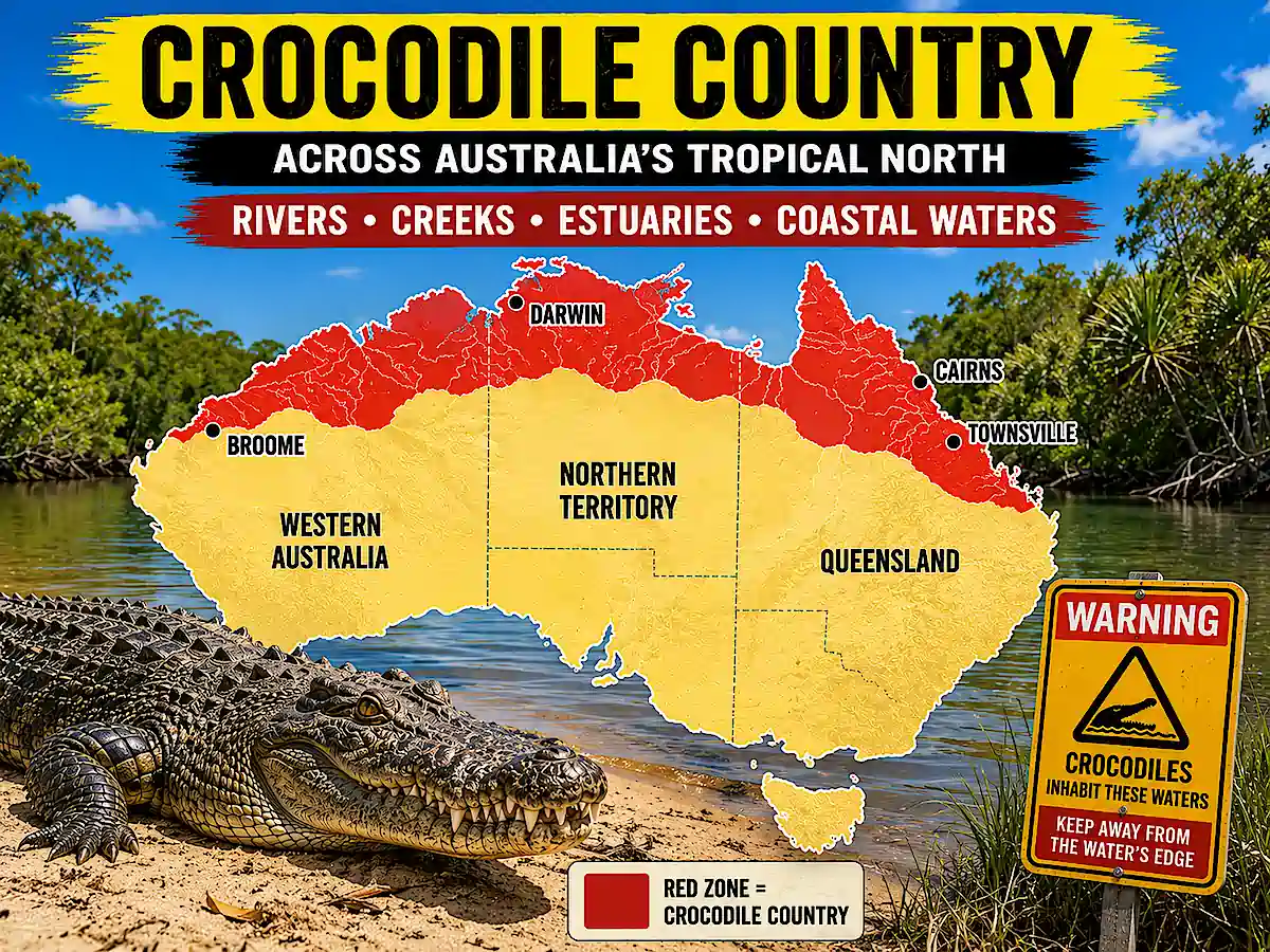 Where do Crocodiles live in OZ. One of the most dangerous animals in Australia