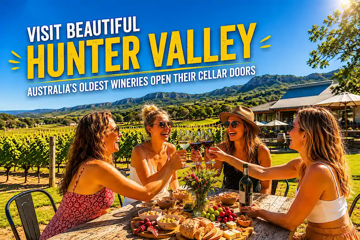 Visit Australia's oldest Wineries in Hunter Valley from Sydney to Cairns Route Planner Guide