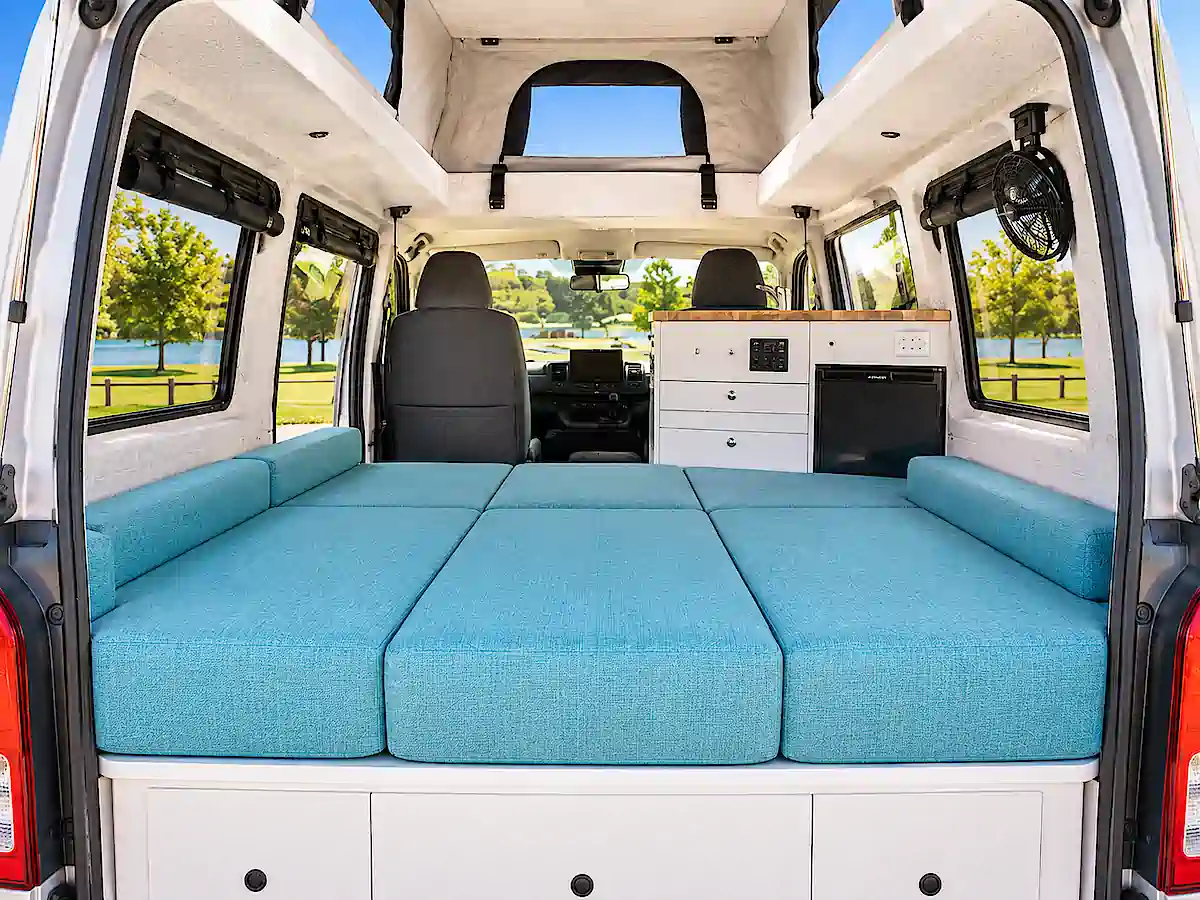 Toyota Pop Top Campervan for sale Travlewheels sydney - double bed