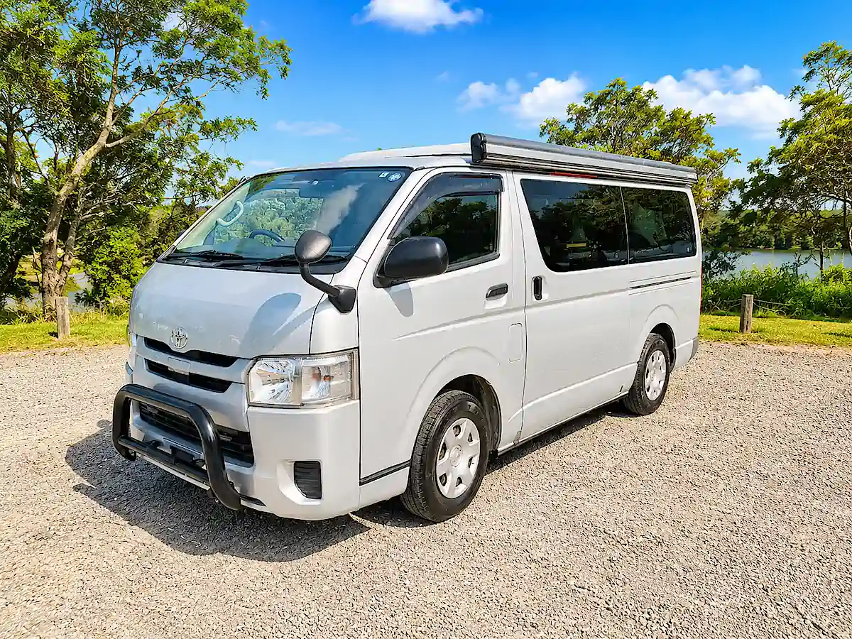 Toyota Pop Top Campervan for sale Travlewheels sydney - front passenger view