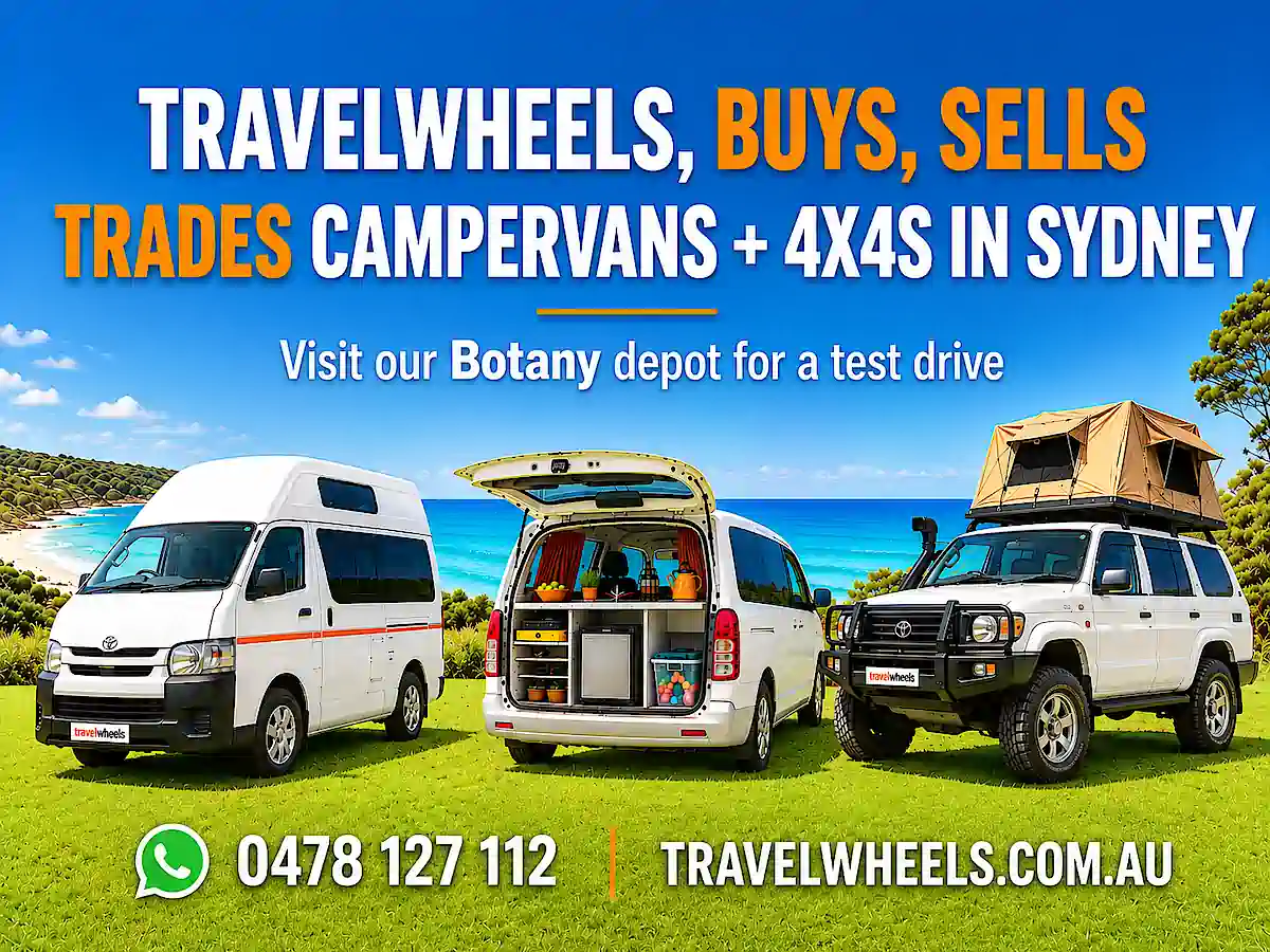 Travelwheels buys sells trades campervans and 4x4s in sydney - Call the team on Whatsapp 0478127112