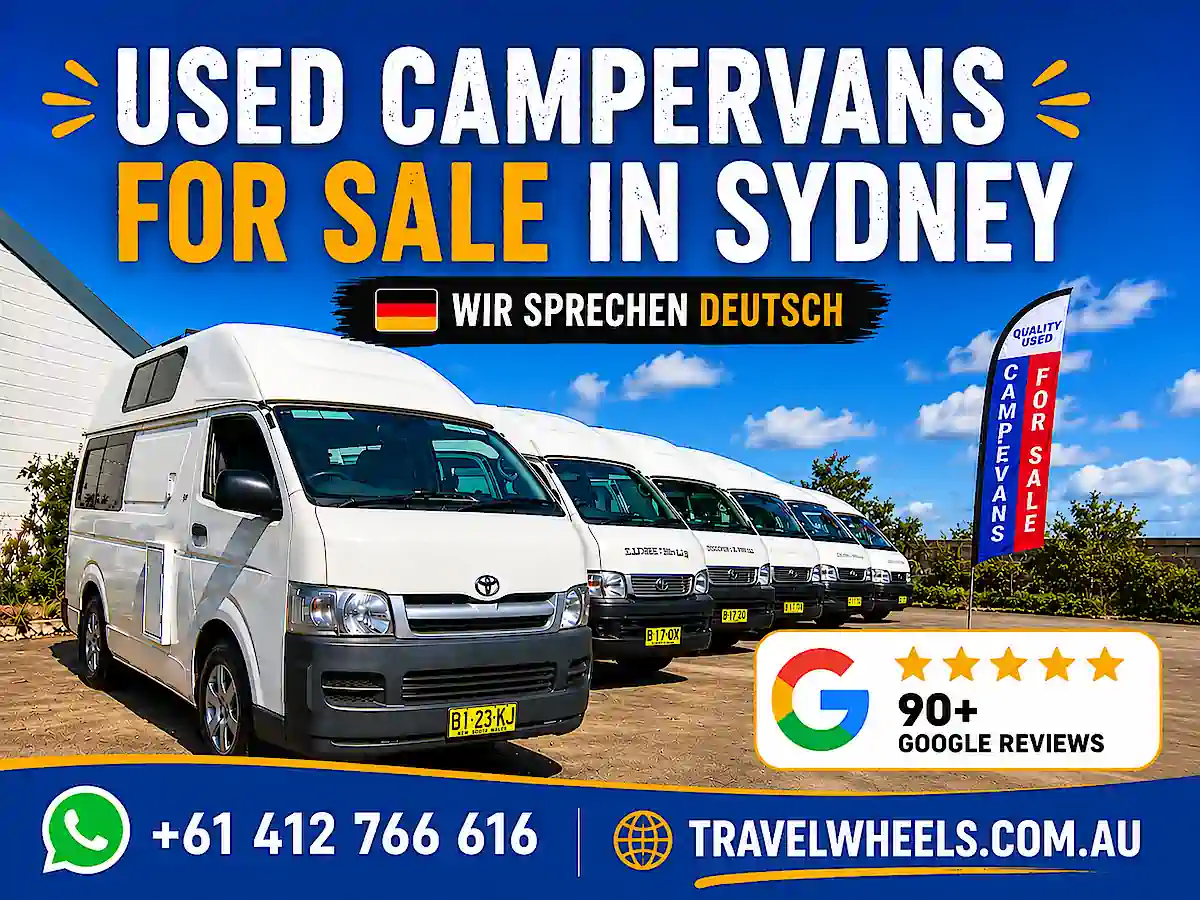 Used Campervans for sale in Sydney - Wir sprechen Deutsch - Travelwheels Campervans in Botany