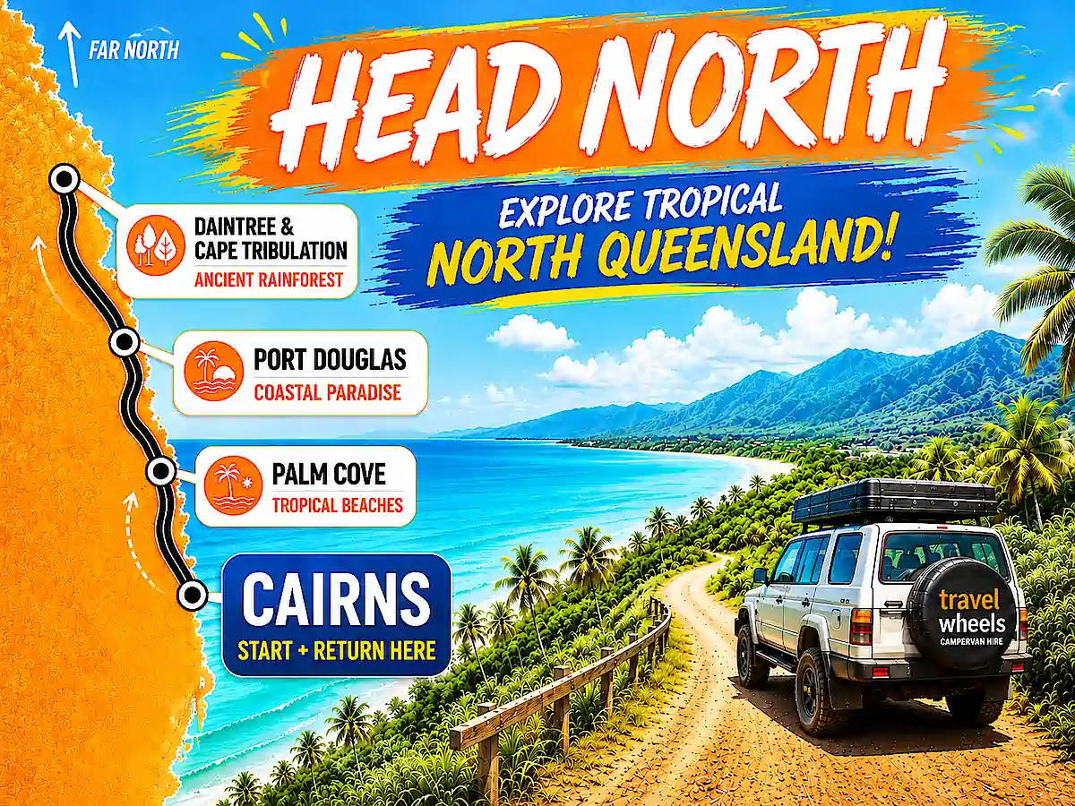 Cairns Road Trip Planner heading north through Tropical North Queensland