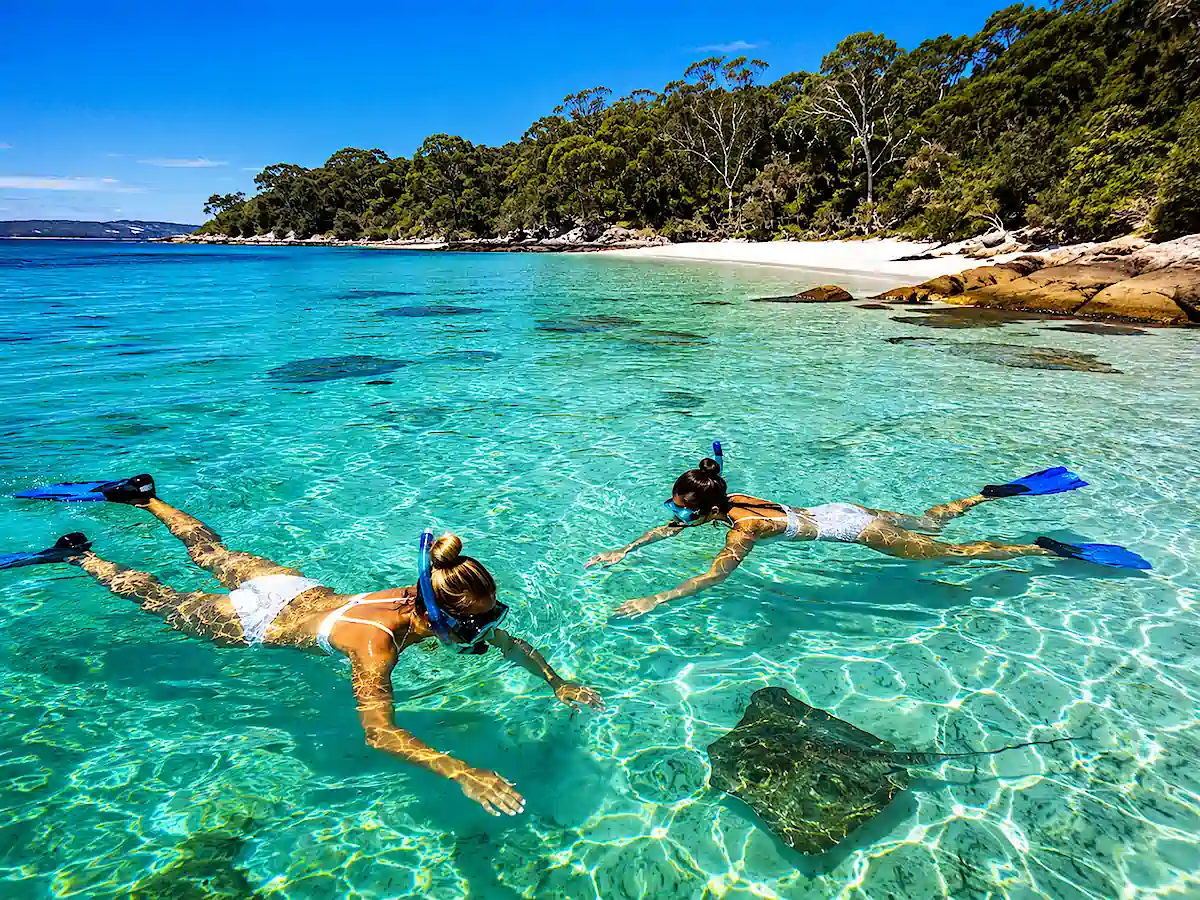 Sydney to Jervis Bay road trip – snorkelling in clear water at Booderee National Park