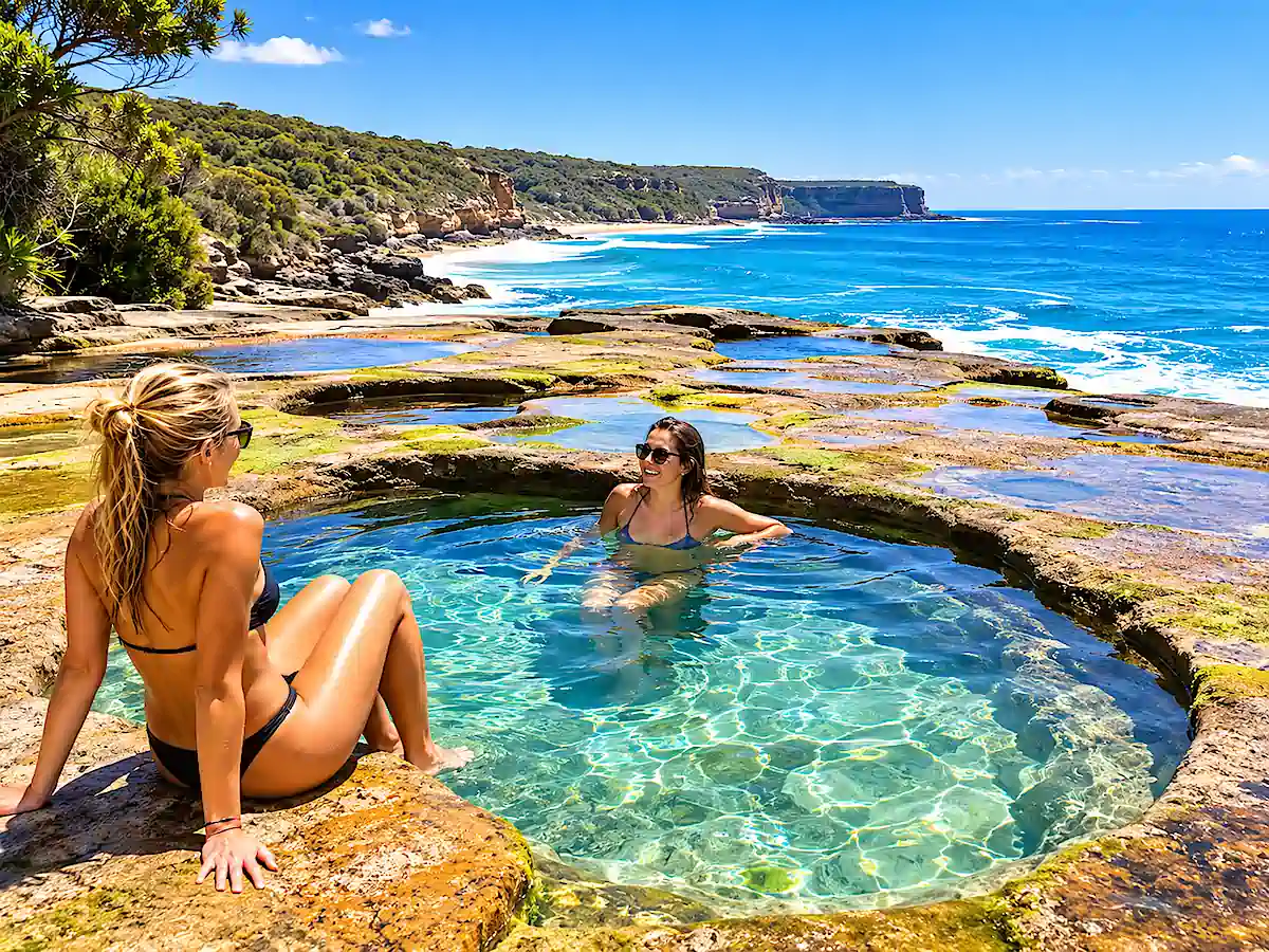 Sydney to Jervis Bay road trip – swimming in the rock pools at Royal National Park