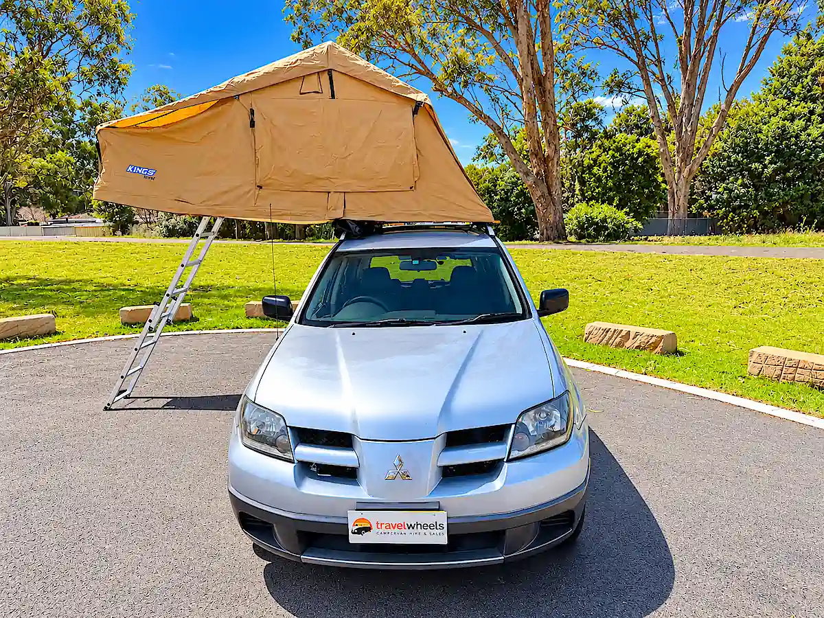 Roof Tent SUV for sale - front view with roof tent open
