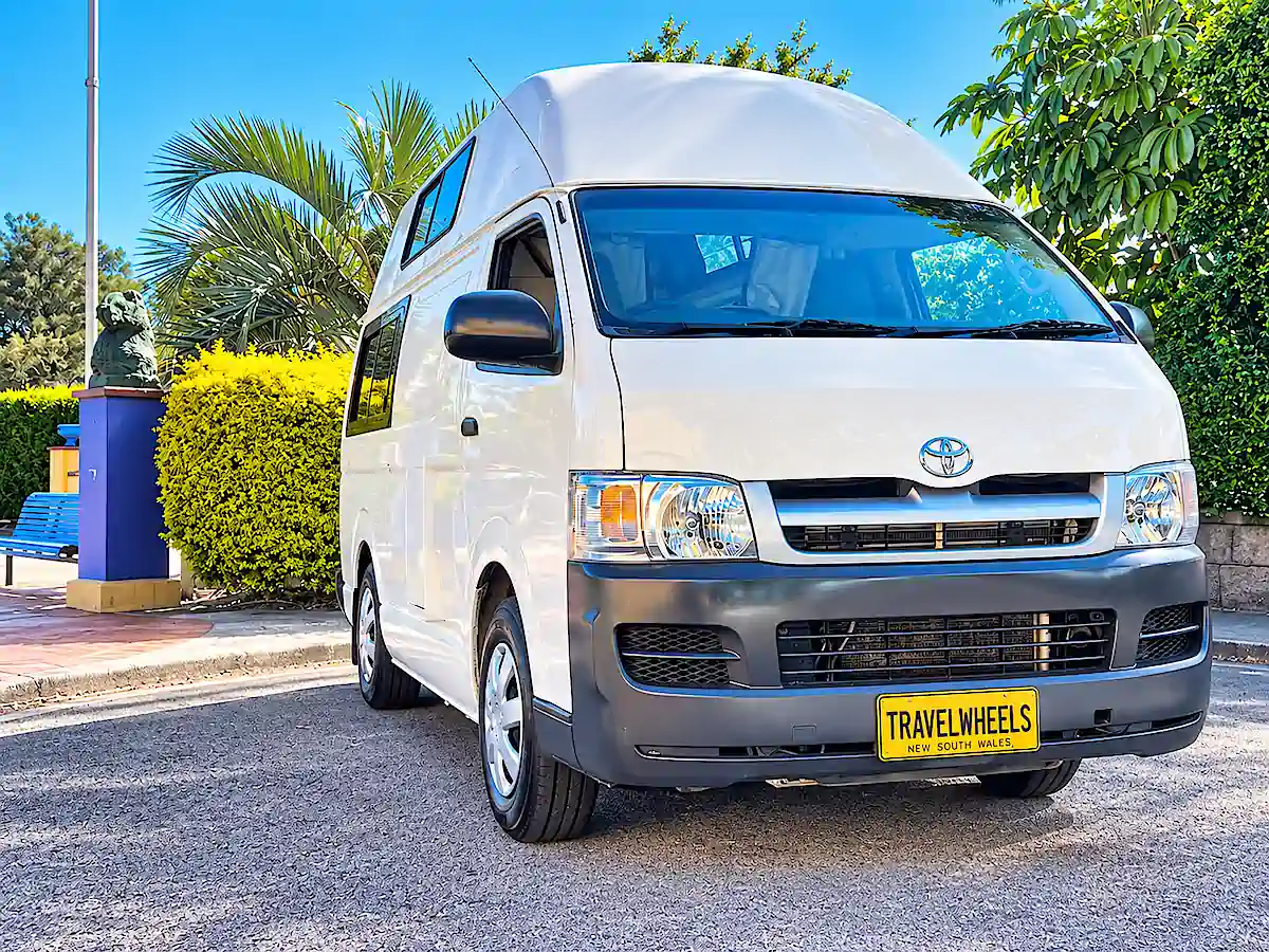Toyota Hiace Campervans for sale at Travelwheels - front driver side
